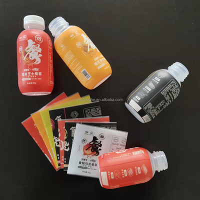 Mineral Water Waterproof , Heat Shrinkable Labels PVC Shrink Film Label
